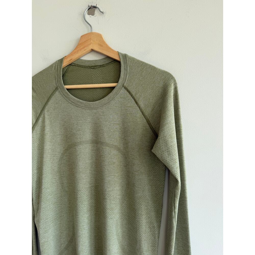 Lululemon Swiftly Tech Long Sleeve 2.0 Running Activewear Top Green 8 - Picture 9 of 10